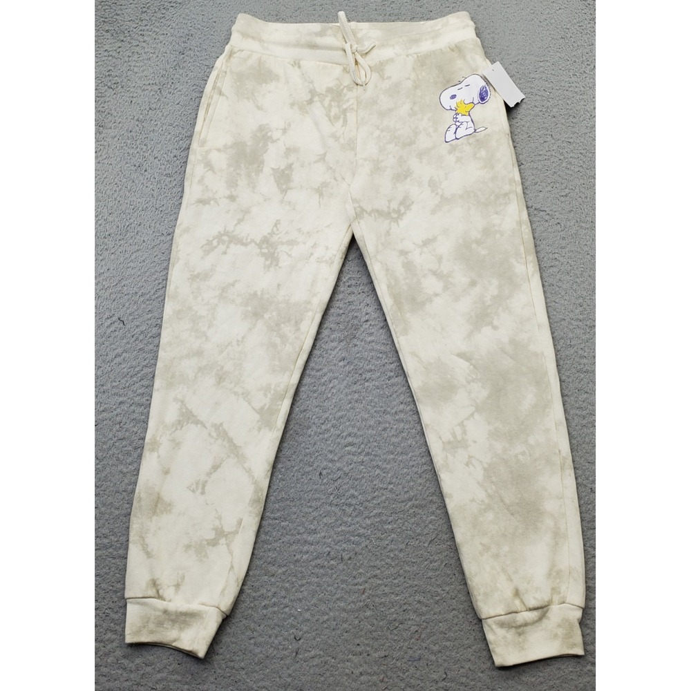 Peanuts Joggers Sweatpants Girls XL Multi Tie‎ Dye Drawstring Waist Tapered Leg